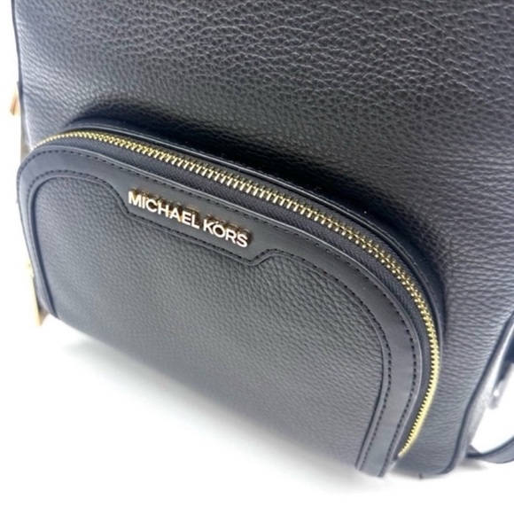 Michael Kors Medium Jaycee Backpack Black/Gold (NWT) - Picture 7 of 12